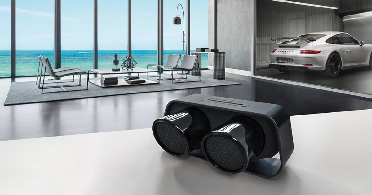 Porsche Design's GT3-inspired speaker produces a different exhaust